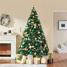 Yaheetch 214 cm Tall Artificial Christmas Tree with Foldable Stand thumbnail 2