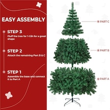 Yaheetch 214 cm Tall Artificial Christmas Tree with Foldable Stand thumbnail 5