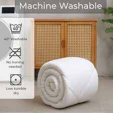 Neo Mattress Topper Soft Memory Foam Plush Bounce Fibre Breathable Diamond Quilted Fabric Elastic Anti Slip Corner Straps Secure Fit All UK Bed Sizes | White | White | Small Double | 1 thumbnail 4