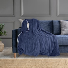 Neo Navy Electric Heated Throw Over Blanket - Reversible | Blue | Navy thumbnail 2