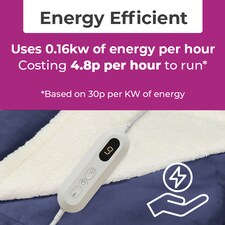 Neo Navy Electric Heated Throw Over Blanket - Reversible | Blue | Navy thumbnail 3