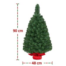 Yaheetech 90cm Mini Tabletop Christmas Tree with Concrete Base thumbnail 3