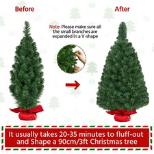 Yaheetech 90cm Mini Tabletop Christmas Tree with Concrete Base thumbnail 5