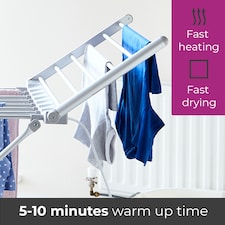 Neo Electric Heated Winged Airer Clothes Dryer Rack thumbnail 8