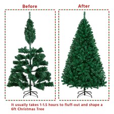 Yaheetech 183cm Artificial Christmas Tree with Foldable Stand Black thumbnail 5