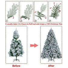 Yaheeteh 228cm Artificial Christmas Tree with Foldable Stand thumbnail 5