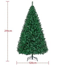 Yaheetech 219cm Artificial Fir Christmas Tree Green thumbnail 3