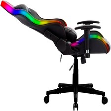 Neo Black Leather Gaming Chair with LED Lights thumbnail 3