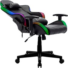 Neo Black Leather Gaming Chair with LED Lights thumbnail 4