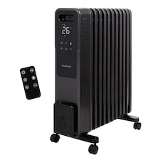 Russell Hobbs® RHOFR2500-M-D 2.5kW 11 Fin Digital Oil Filled Radiator with M-Shaped Fins Touch Control and Remote in Graphite