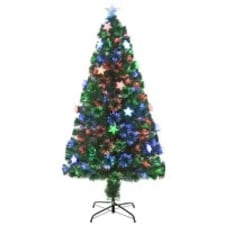 HOMCOM 5FT Prelit Artificial Christmas Tree Fibre Optic LED Light Decoration