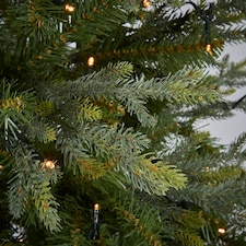 OHS Tiffany Lit Christmas Tree 300 Vintage White LEDs Norway Spruce - 7ft