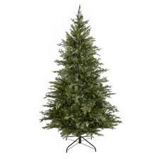 OHS Tiffany Lit Christmas Tree 300 Vintage White LEDs Norway Spruce - 7ft thumbnail 3