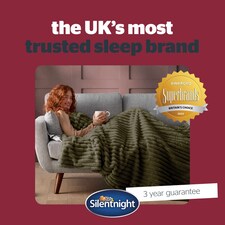 Silentnight Luxury Faux Fur Ribbed Heated Throw, Olive | Green | Olive | One Size | 1 thumbnail 8