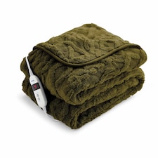 Silentnight Luxury Super Cosy Heated Throw, Olive | Green | Olive | One Size | 1 thumbnail 2