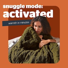 Silentnight Luxury Super Cosy Heated Throw, Olive | Green | Olive | One Size | 1 thumbnail 3
