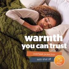 Silentnight Luxury Super Cosy Heated Throw, Olive | Green | Olive | One Size | 1 thumbnail 6