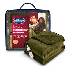 Silentnight Luxury Heated Throw, Olive | Green | Olive | One Size | 1