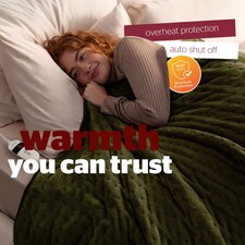 Silentnight Luxury Heated Throw, Olive | Green | Olive | One Size | 1 thumbnail 6