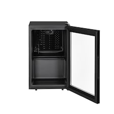SIA DC3B Mini Drinks Fridge, Table Top 46L Wine Cooler With Glass Door, Black thumbnail 2