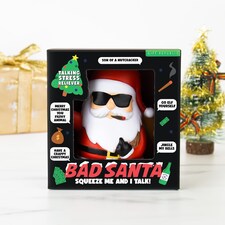 Gift Republic Bad Santa Christmas Talking Stress Reliever thumbnail 4