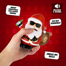 Gift Republic Bad Santa Christmas Talking Stress Reliever thumbnail 6