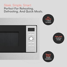 Cookology Built-In Microwave 800W Integrated 20L - CBM20LSS Stainless Steel thumbnail 4