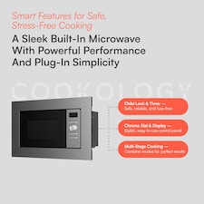 Cookology Built-In Microwave 800W Integrated 20L - CBM20LSS Stainless Steel thumbnail 6