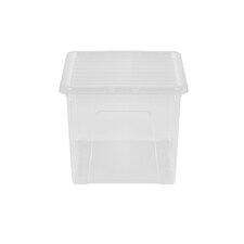 Wham Crystal 5 x 60L Stackable Plastic Storage Boxes with Lids Clear | Clear thumbnail 6