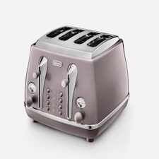 DeLonghi 4 Slice Icona Metallics Toaster Pink