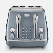 DeLonghi 4 Slice Icona Metallics Toaster Ice Blue | Blue