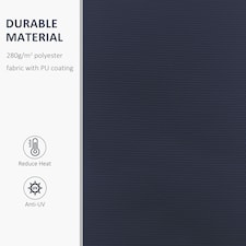 Outsunny Garden Sun Shade Canopy Retractable Awning, 4 x 3(m) Blue and White thumbnail 3