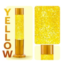 Nova Baby Yellow Glitter Lamp Yellow