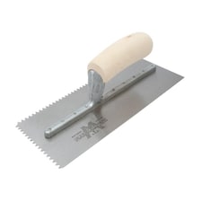 Marshalltown M701s Notched Trowel V 3/16in Wooden Handle 11 X 4.1/2in - Multi Colour - 280 x 115mm (11 x 4.1/2in)