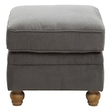Interiors by Premier Grey Fabric Footstool