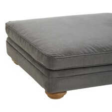 Interiors by Premier Grey Fabric Footstool thumbnail 2