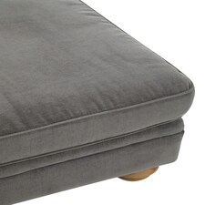 Interiors by Premier Grey Fabric Footstool thumbnail 4