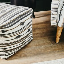 Interiors by Premier Cefena Square Pouffe Multi thumbnail 2