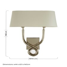 Interiors by Premier Wall Light with Cross Base Silver thumbnail 2