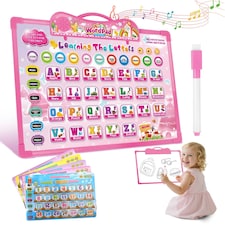 Kids Audio WordPad Interactive Talking Educational Poster for Toddlers Learn Alphabet Numbers Animals Shapes and More thumbnail 2