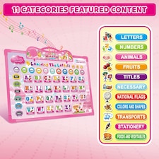 Kids Audio WordPad Interactive Talking Educational Poster for Toddlers Learn Alphabet Numbers Animals Shapes and More thumbnail 3