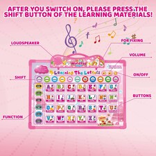 Kids Audio WordPad Interactive Talking Educational Poster for Toddlers Learn Alphabet Numbers Animals Shapes and More thumbnail 5