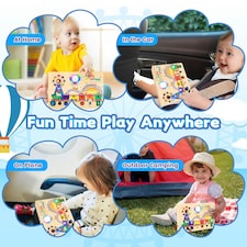 Montessori Wooden Busy Board Light Up Sensory Activity Toy for Toddlers Fine Motor Skills Learning Toy for Ages 1 to4 thumbnail 5