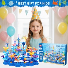 2 in 1 Ocean World and Flower Garden Building Toys 136 PCS STEM Construction Set for Kids thumbnail 10