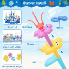 2 in 1 Ocean World and Flower Garden Building Toys 136 PCS STEM Construction Set for Kids thumbnail 6