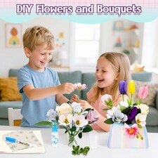 Fabulous Flowers DIY Kit for Kids – Build Your Own Bouquet with Water-Reveal Magic Pen thumbnail 3