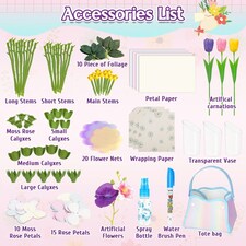 Fabulous Flowers DIY Kit for Kids – Build Your Own Bouquet with Water-Reveal Magic Pen thumbnail 6