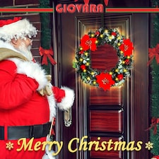Christmas Wreath, Artificial Door Wreath with LED Lights, Xmas Wreath thumbnail 6