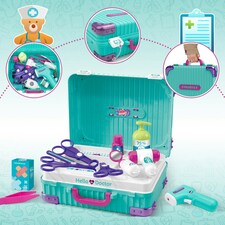 Interactive Doctor Playset with Medical Trolley Cart Pretend Medical Tool Box Play Toy for Kids, Toddlers - Includes Doctor Tools & Accessories thumbnail 6