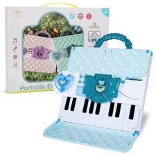 40-Key Folding Piano Keyboard Toy – Portable Electronic Music Toy with Lights & Sound (Blue) thumbnail 8
